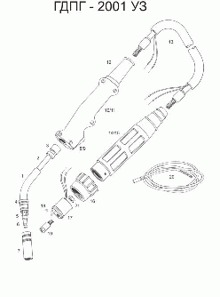 Горелка для полуавтоматической сварки ГДПГ - 2001 "ЕВРО"