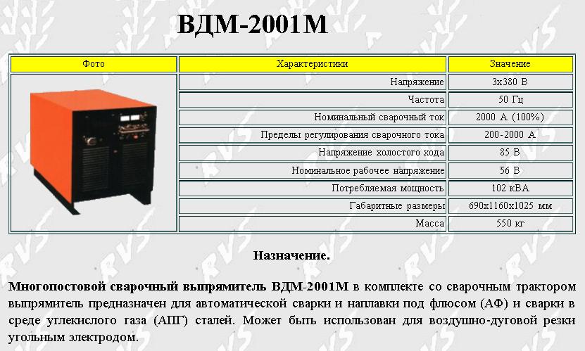Многопостовой сварочный выпрямитель ВДМ-2001